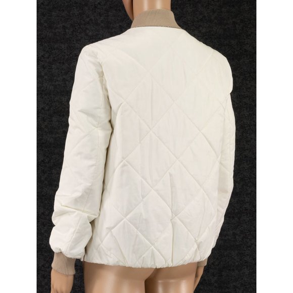 $3995 BRUNELLO CUCINELLI REVERSIBLE QUILTED BOMBER JACKET IN CHALK SIZE 40 - Picture 11 of 16